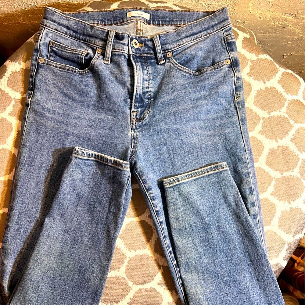Vince Five pocket Blue Skinny Jeans Classic Denim Style light wash summer design